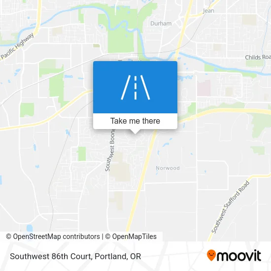 Southwest 86th Court map
