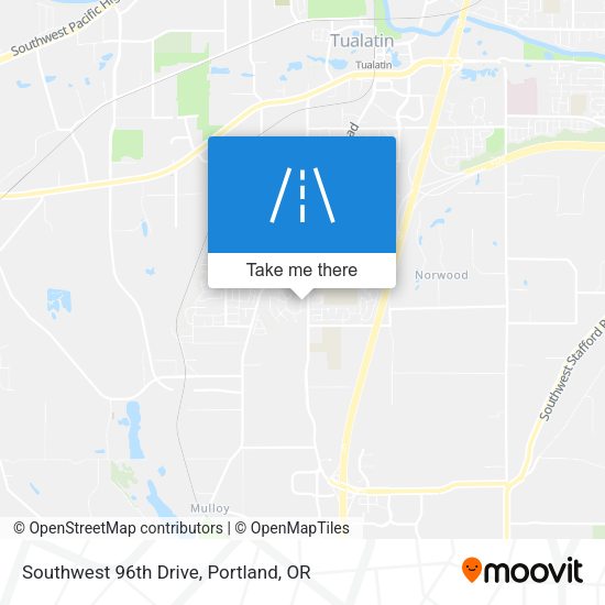 Southwest 96th Drive map
