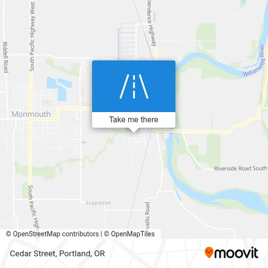Cedar Street map
