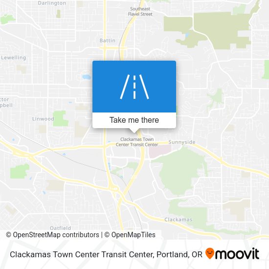 Mapa de Clackamas Town Center Transit Center