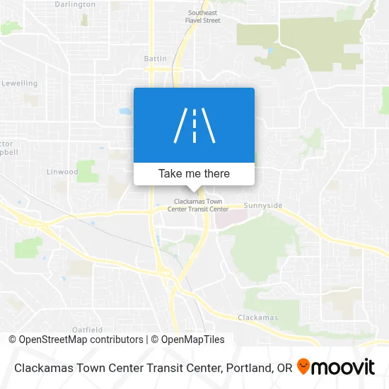 Clackamas Town Center Transit Center map