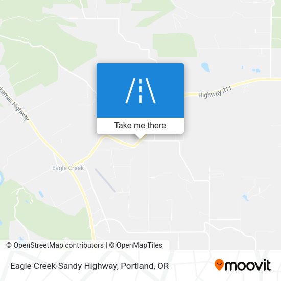 Eagle Creek-Sandy Highway map