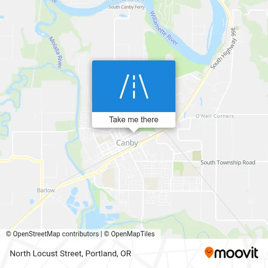 North Locust Street map
