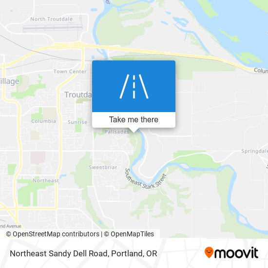 Northeast Sandy Dell Road map