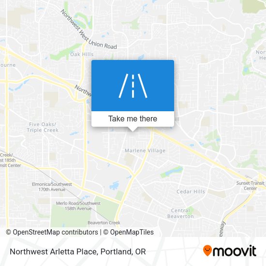 Northwest Arletta Place map