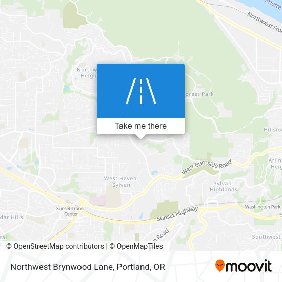 Northwest Brynwood Lane map