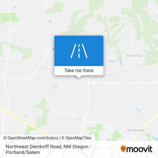 Northwest Dierdorff Road map