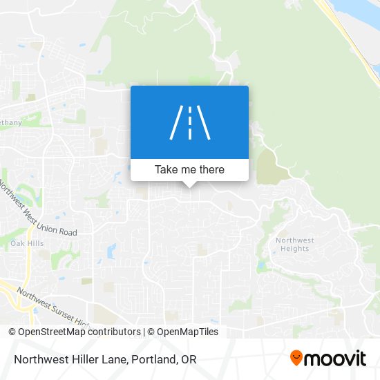 Northwest Hiller Lane map