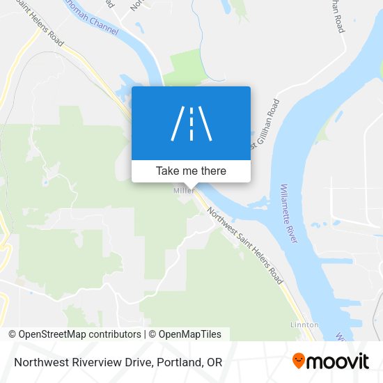 Northwest Riverview Drive map
