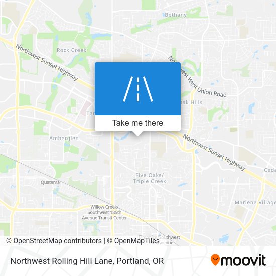 Northwest Rolling Hill Lane map