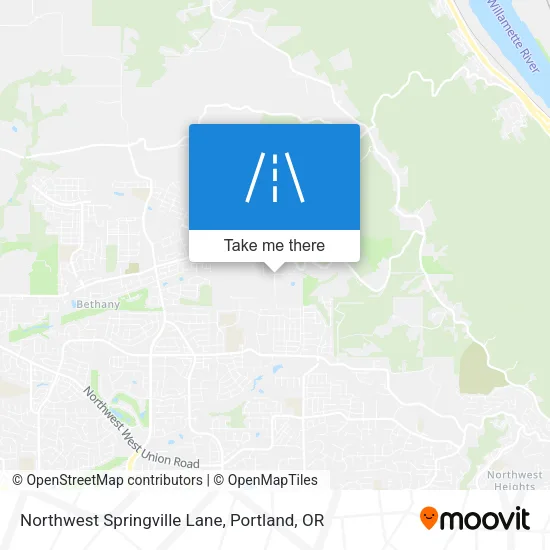 Northwest Springville Lane map