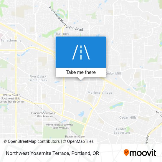 Northwest Yosemite Terrace map
