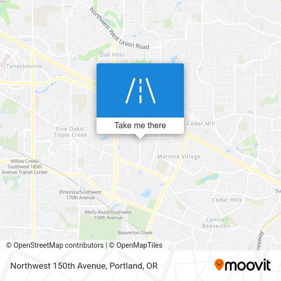 Northwest 150th Avenue map