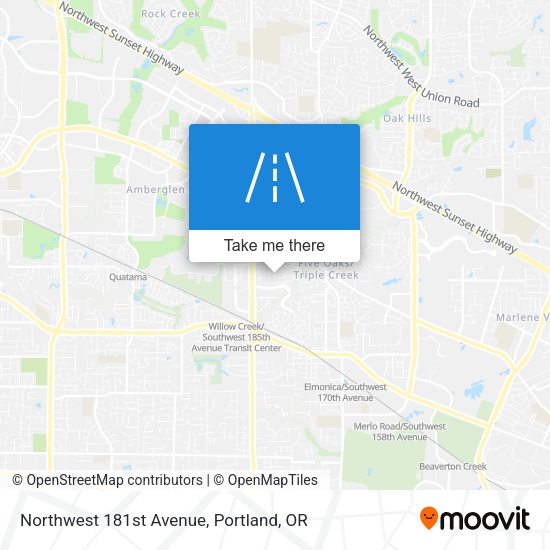 Mapa de Northwest 181st Avenue