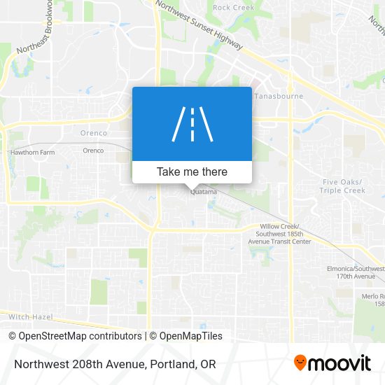 Northwest 208th Avenue map