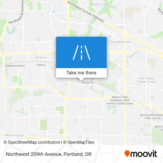 Mapa de Northwest 209th Avenue