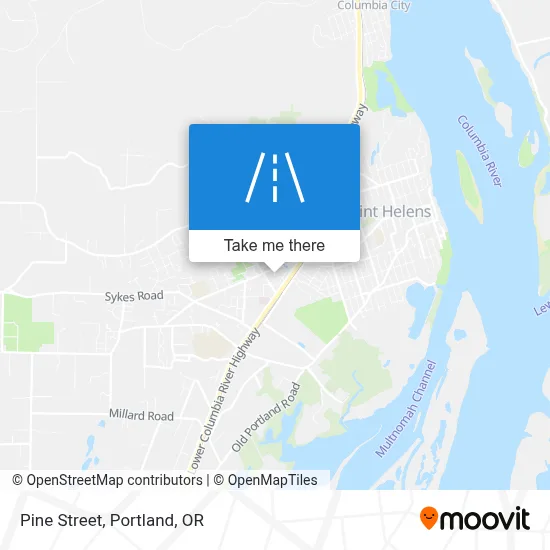 Pine Street map