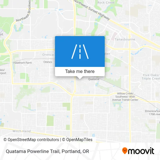 Quatama Powerline Trail map