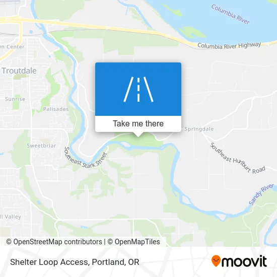 Shelter Loop Access map