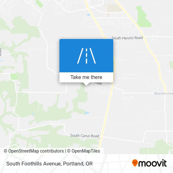 South Foothills Avenue map