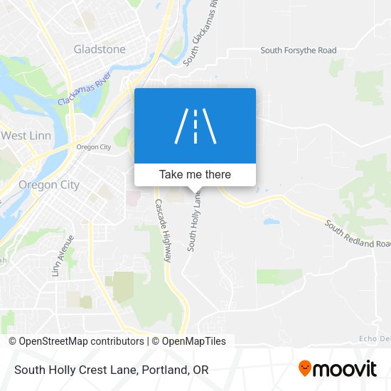 South Holly Crest Lane map