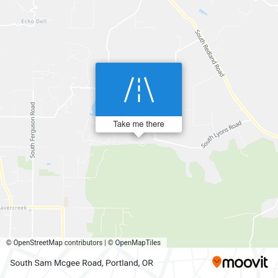 South Sam Mcgee Road map