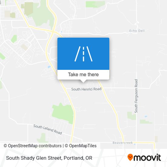 South Shady Glen Street map