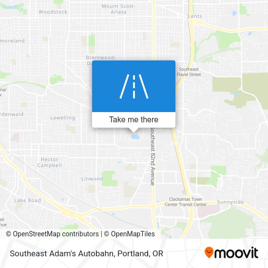 Southeast Adam's Autobahn map