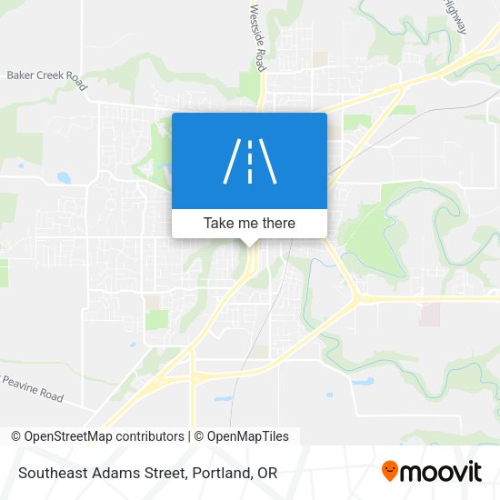 Mapa de Southeast Adams Street
