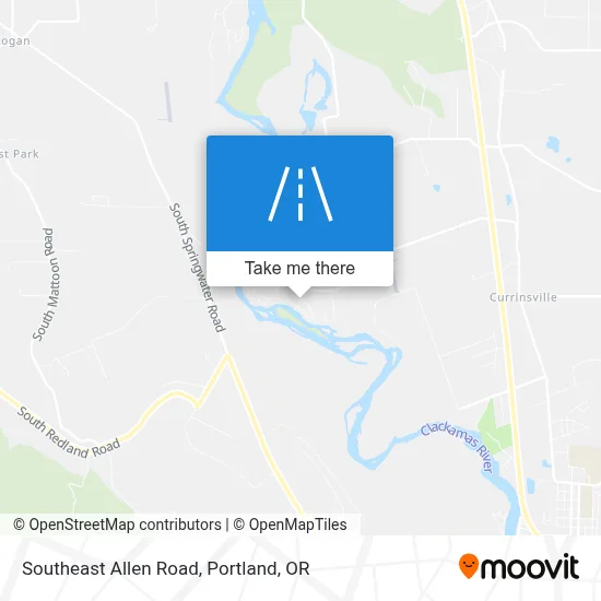 Southeast Allen Road map