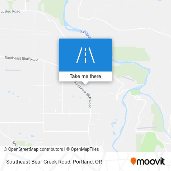 Southeast Bear Creek Road map