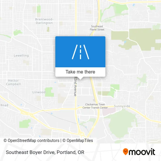 Southeast Boyer Drive map