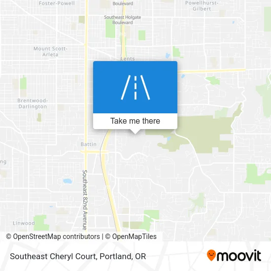 Southeast Cheryl Court map