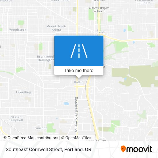 Mapa de Southeast Cornwell Street