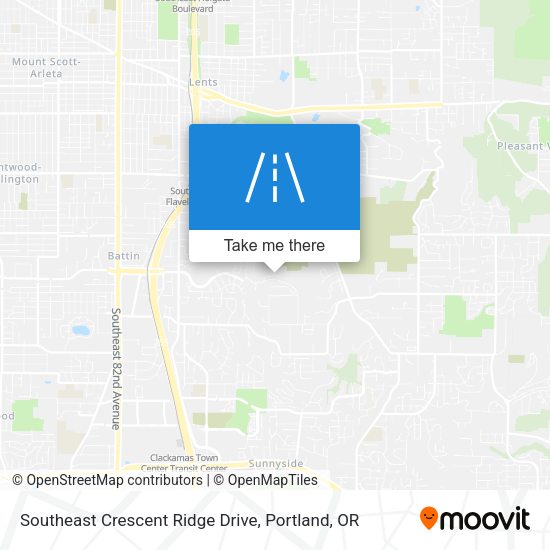 Southeast Crescent Ridge Drive map