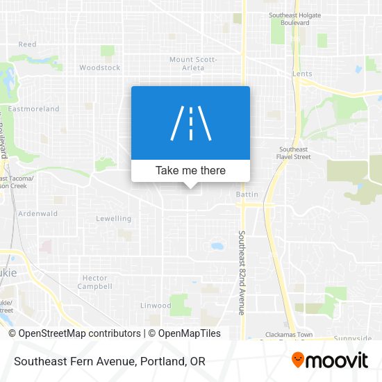Southeast Fern Avenue map