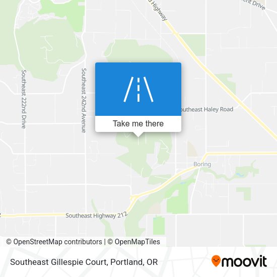 Southeast Gillespie Court map