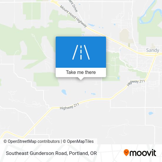 Southeast Gunderson Road map