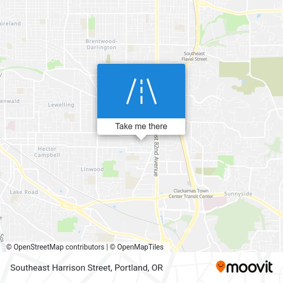 Southeast Harrison Street map