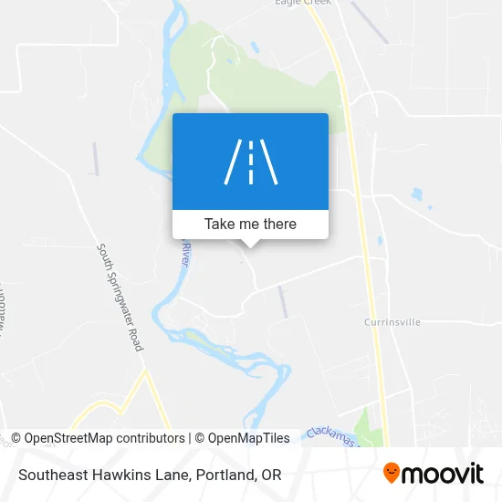 Southeast Hawkins Lane map