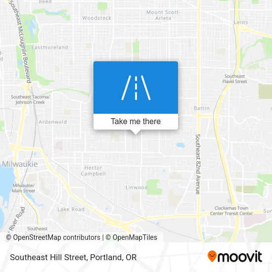 Southeast Hill Street map