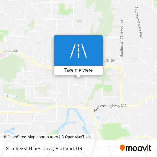 Southeast Hines Drive map