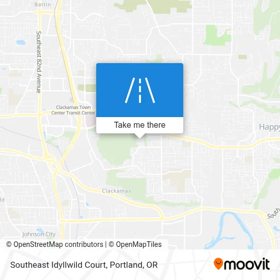 Southeast Idyllwild Court map
