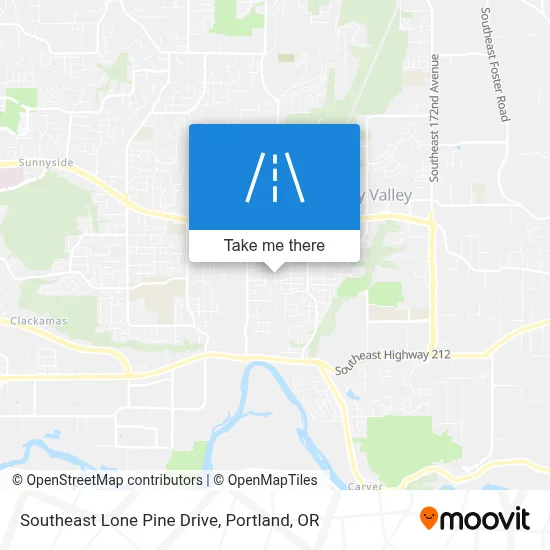 Southeast Lone Pine Drive map