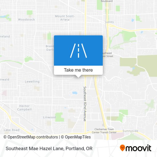 Southeast Mae Hazel Lane map