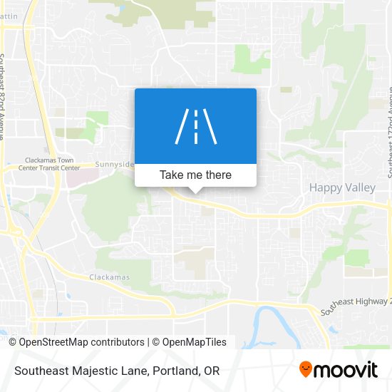 Southeast Majestic Lane map