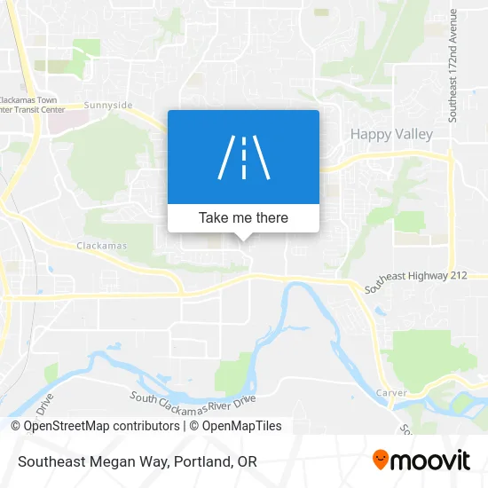 Southeast Megan Way map