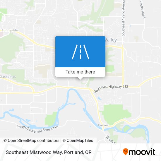 Southeast Mistwood Way map