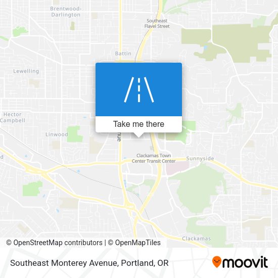 Southeast Monterey Avenue map