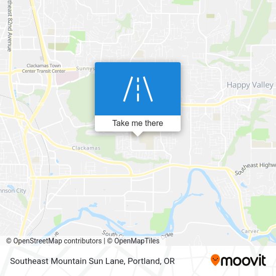 Southeast Mountain Sun Lane map